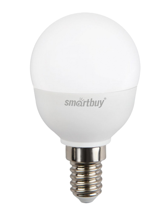 Лампа LED P45 Smartbuy, Е14, 5 Вт / 45 Вт, 3000 К, тепло-белая