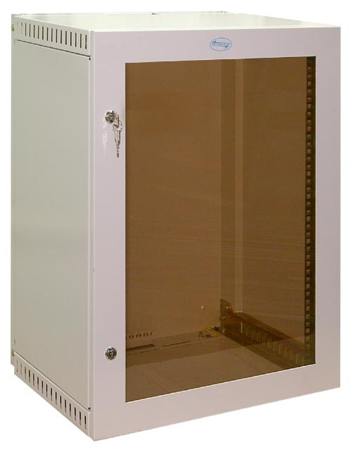 Шкаф настенный 19" 15U (710 х 560 х 600) дверь стекл. Ижтехноком
