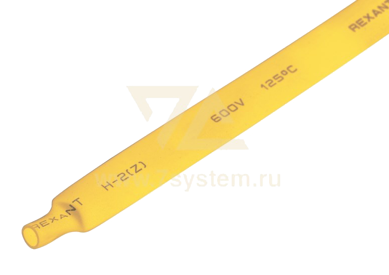 Термоусадка 8.0 мм / 4.0 мм Rexant, желтая, 1 м