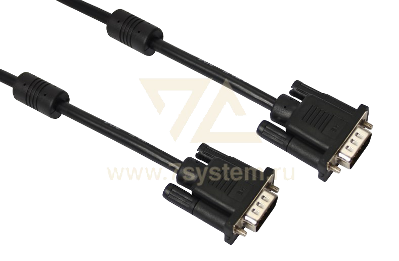 Шнур VGA - VGA Proconnect, черный,  с ферритовыми кольцами, 1.8 м