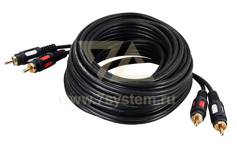 Шнур 2 RCA - 2 RCA 3.5 мм Rexant, премиум, 1.5 м