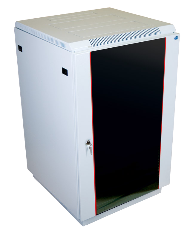 Шкаф напольный 19" 18U (960 x 600 x 800) дверь стекло ЦМО