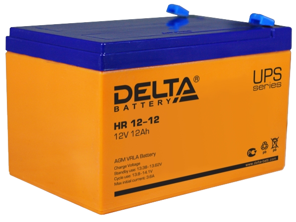Батарея аккумуляторная HR 12-12 Delta 12В, 12 Ач