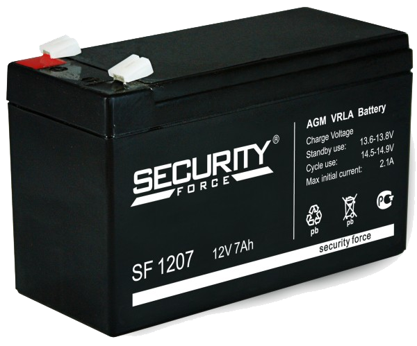 Батарея аккумуляторная SF 1207 Security Force, 12 В, 7 А.ч