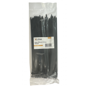 Хомут 200 мм x 3.6 мм X-Line, черный, 100 шт - 